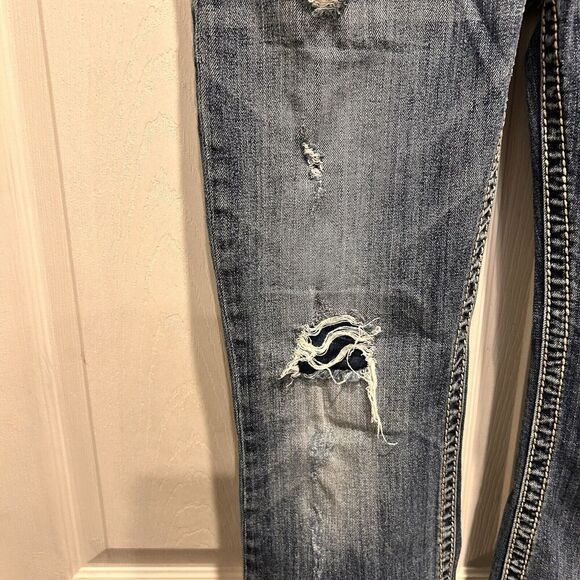 Silver Jeans‎ Womens 29x31 (30x28) Denim Pioneer Boot Cut Dark Wash Flap Pockets - Picture 5 of 13